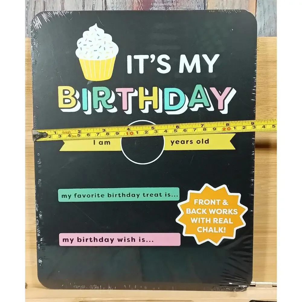 Chalkboard Birthday Sign with Chalk - Reusable‎ Party Decor